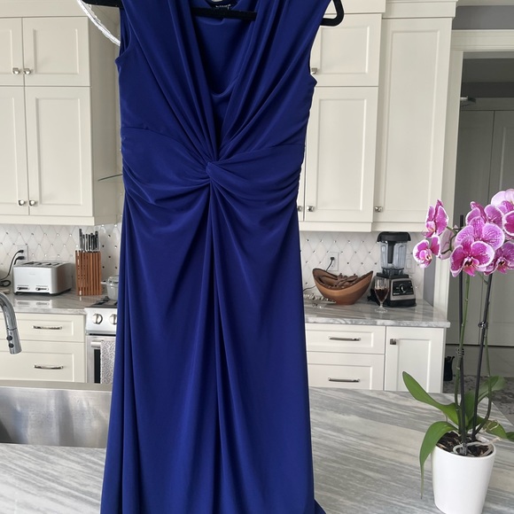 Royal Navy blue chaps size medium not red twisted drapey dress flowing and easy - Picture 11 of 17